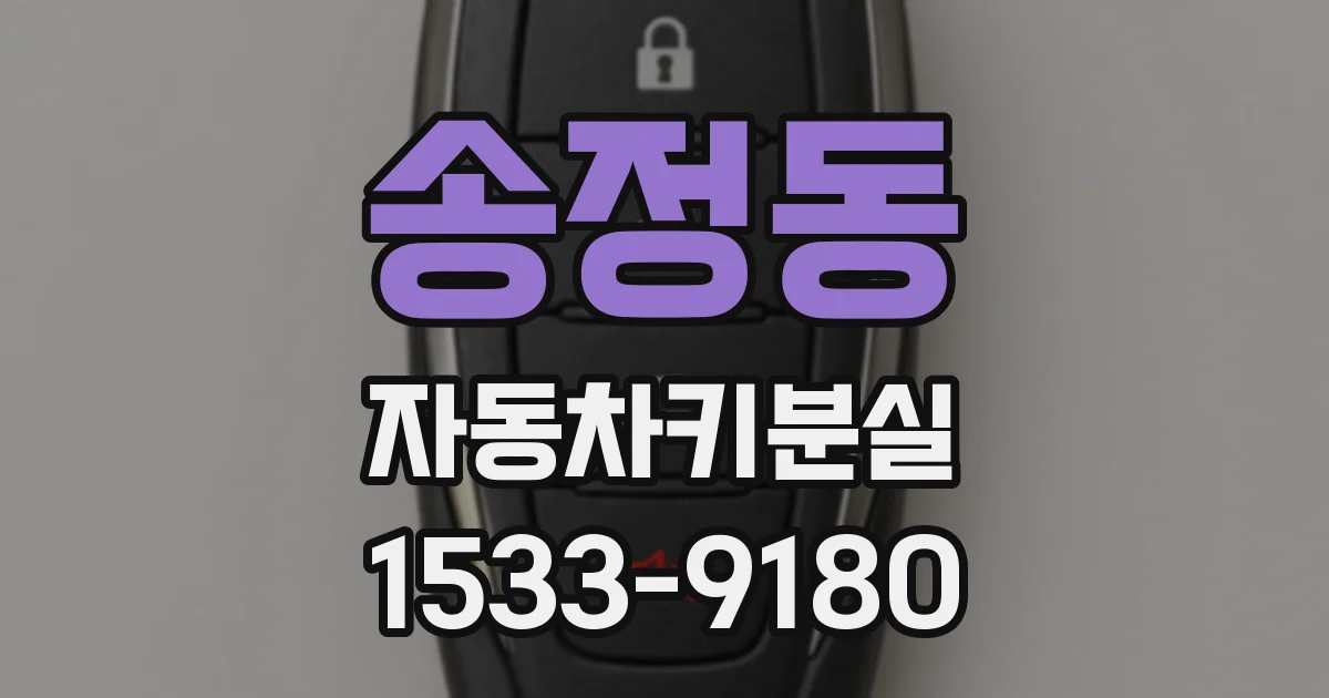 송정동 자동차키분실
