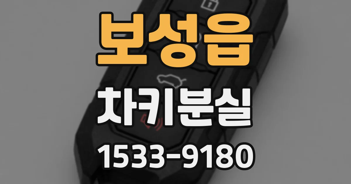 보성읍 차키분실