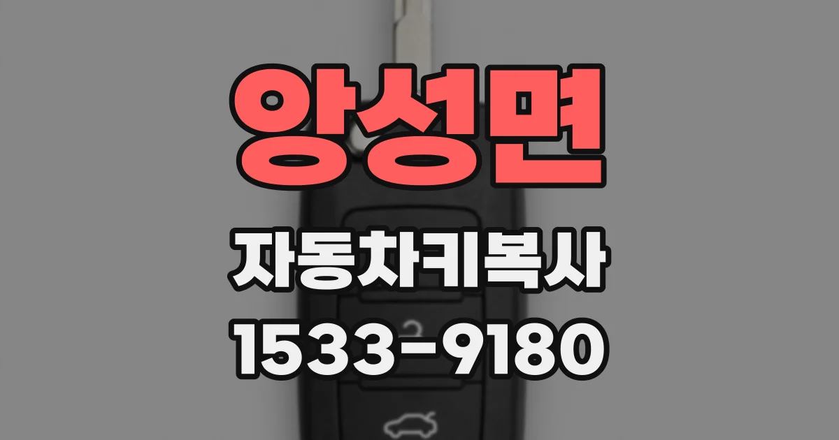앙성면 자동차키복사