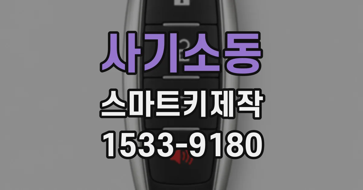 사기소동 스마트키제작