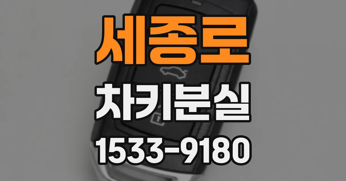 세종로 차키분실