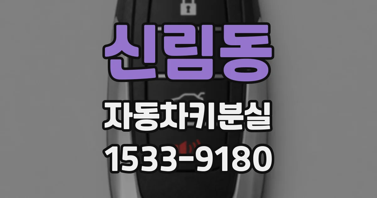 신림동 자동차키분실