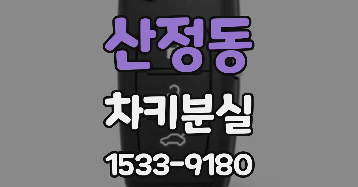 산정동 차키분실