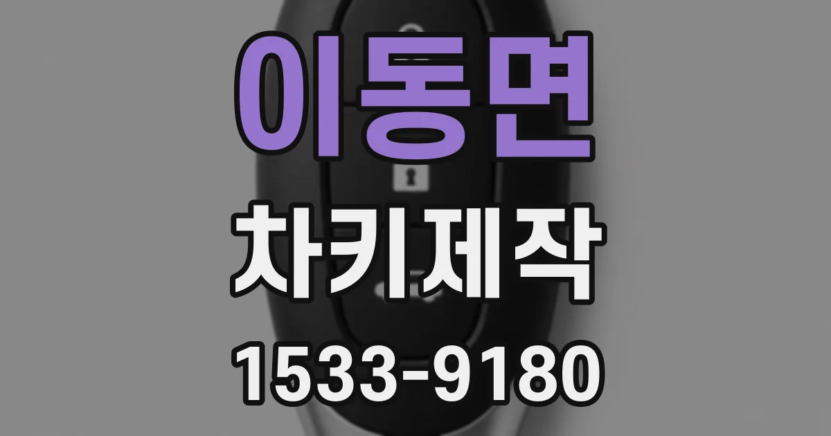이동면 차키제작