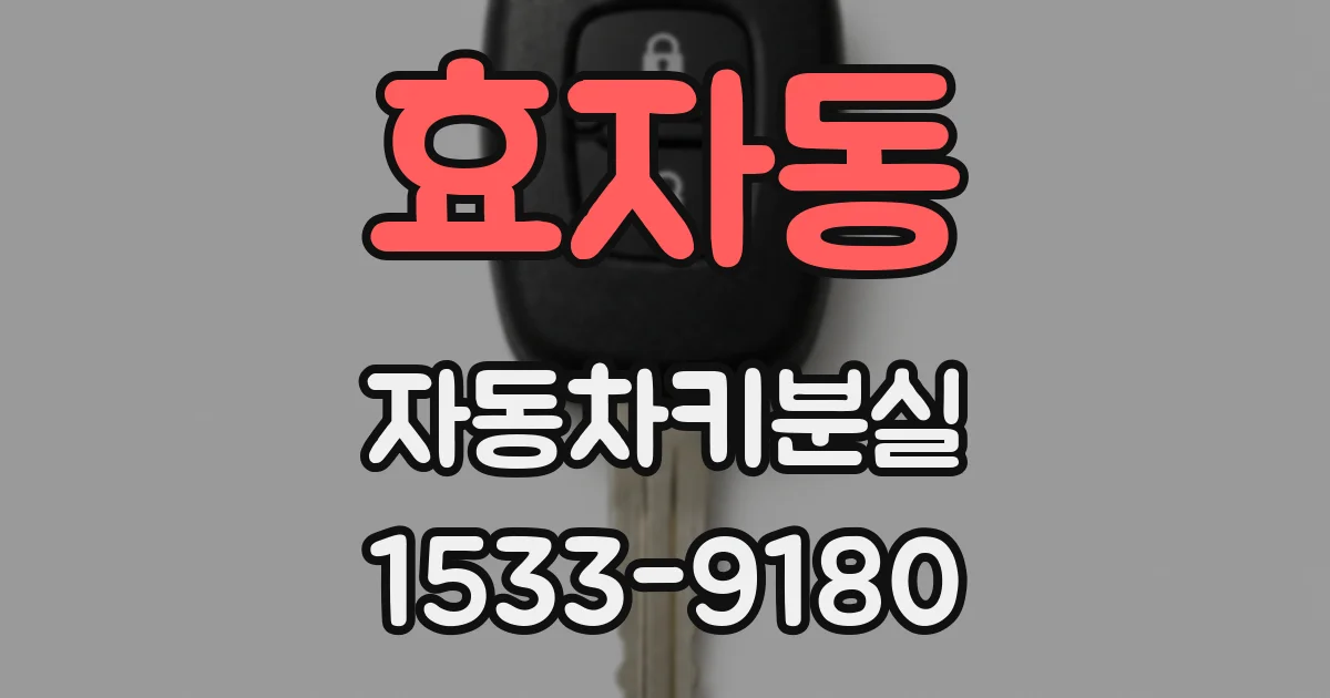 효자동 자동차키분실
