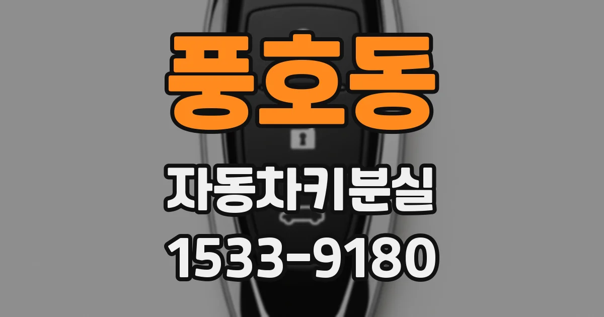 풍호동 자동차키분실