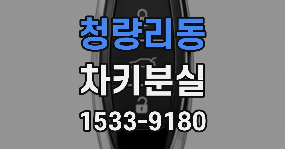 청량리동 차키분실