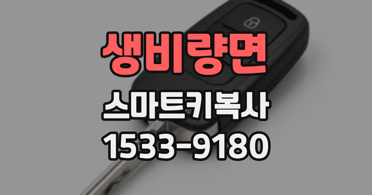 생비량면 스마트키복사
