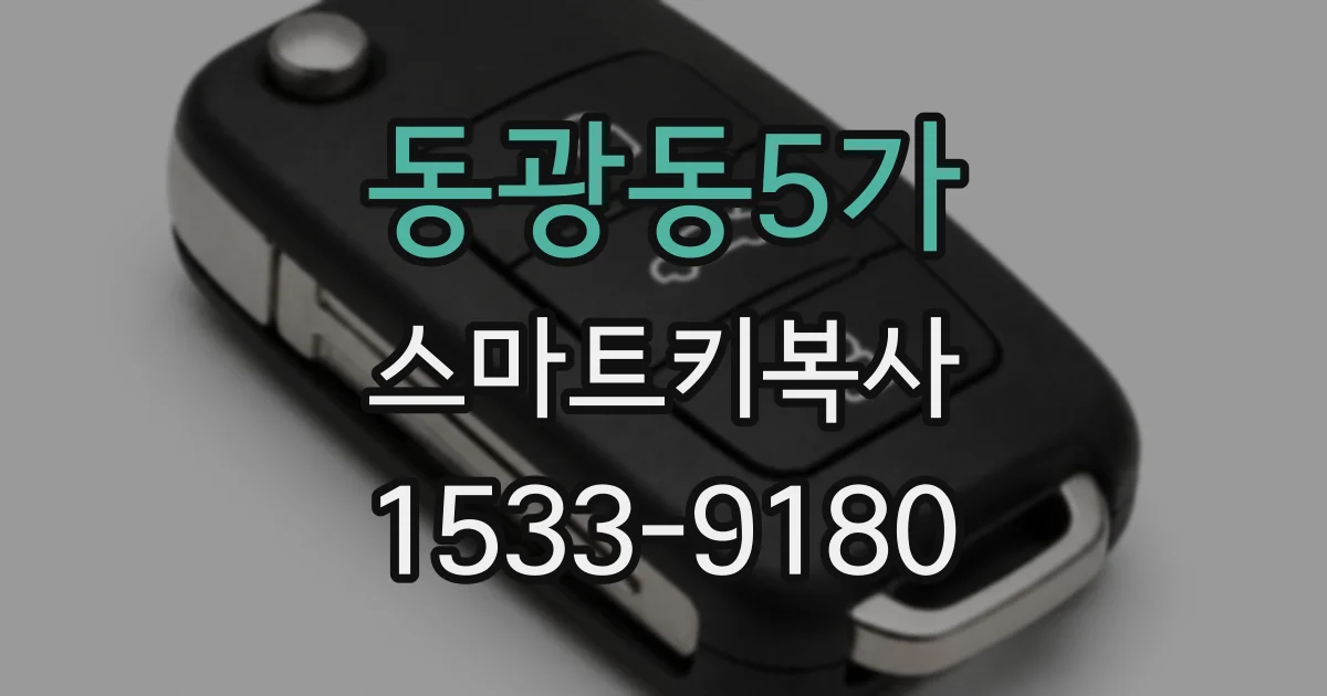 동광동5가 스마트키복사