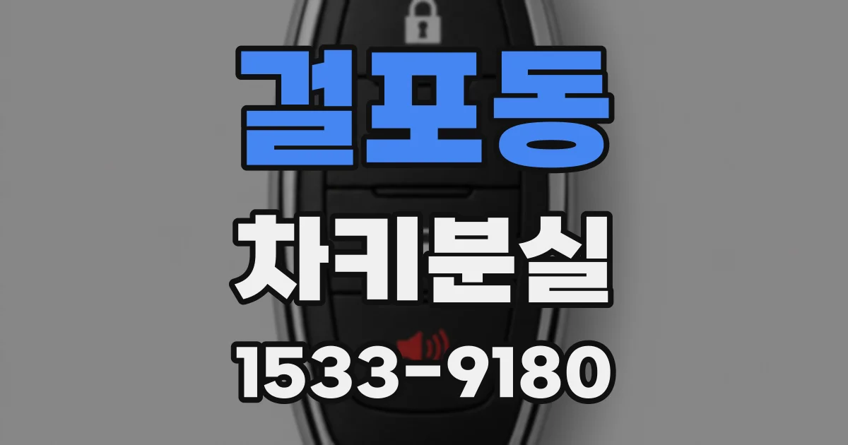걸포동 차키분실