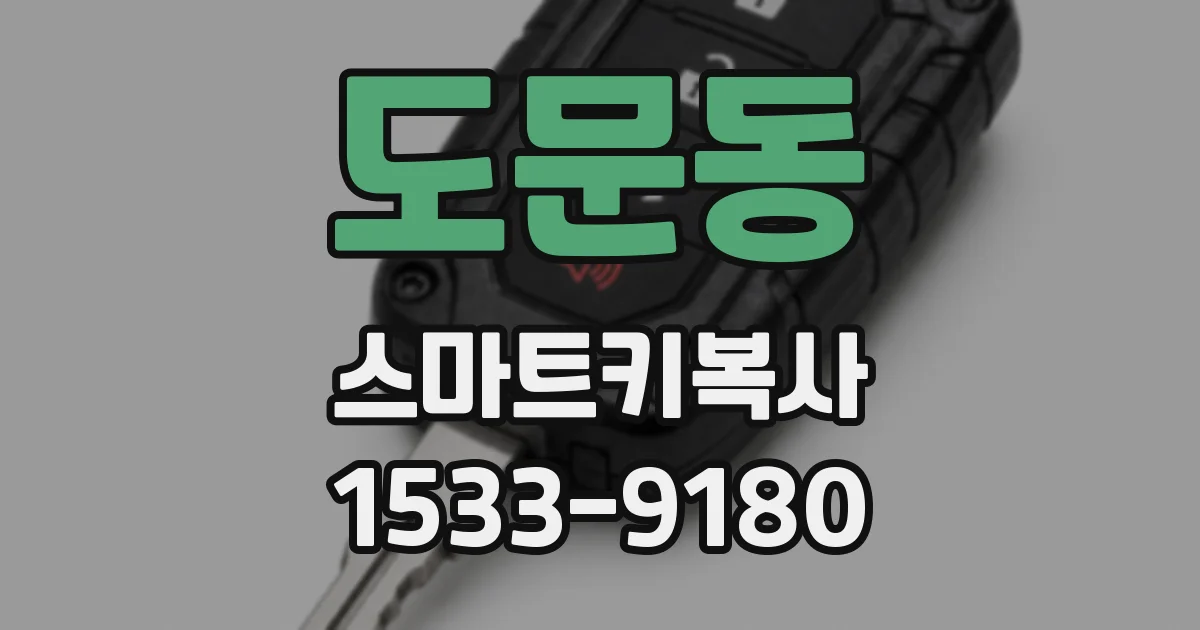 도문동 스마트키복사