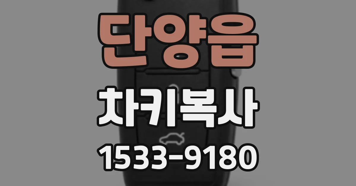 단양읍 차키복사