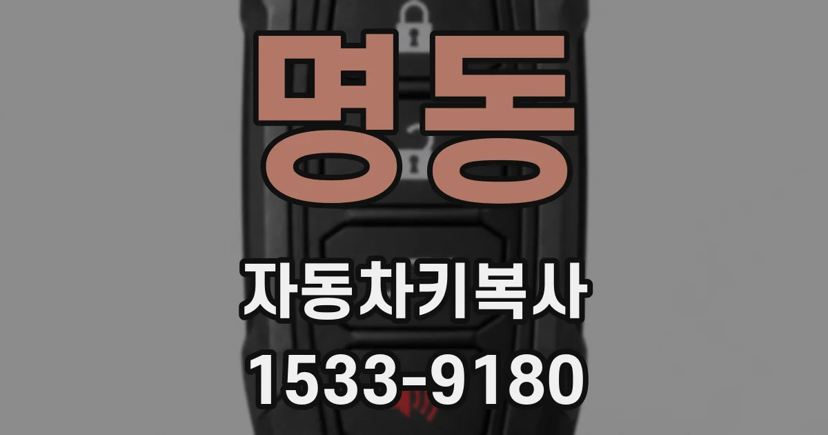 명동 자동차키복사