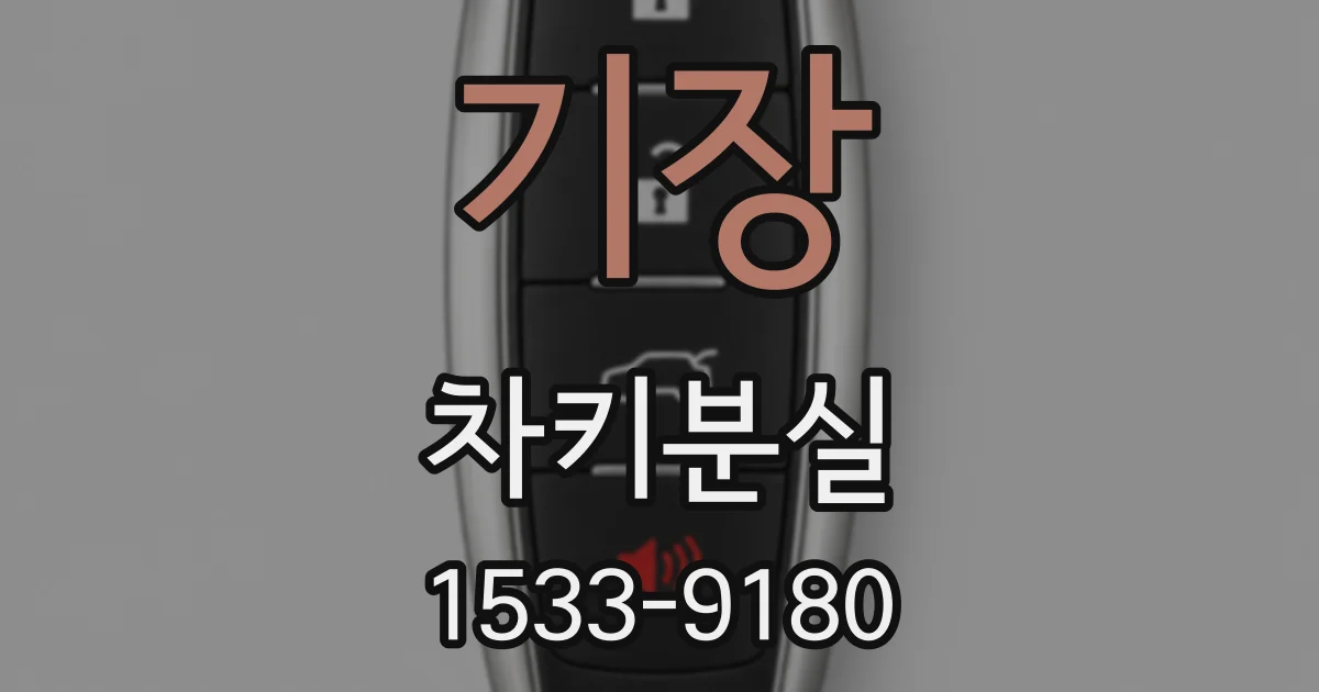 기장 차키분실