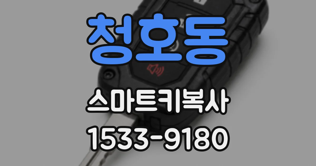청호동 스마트키복사