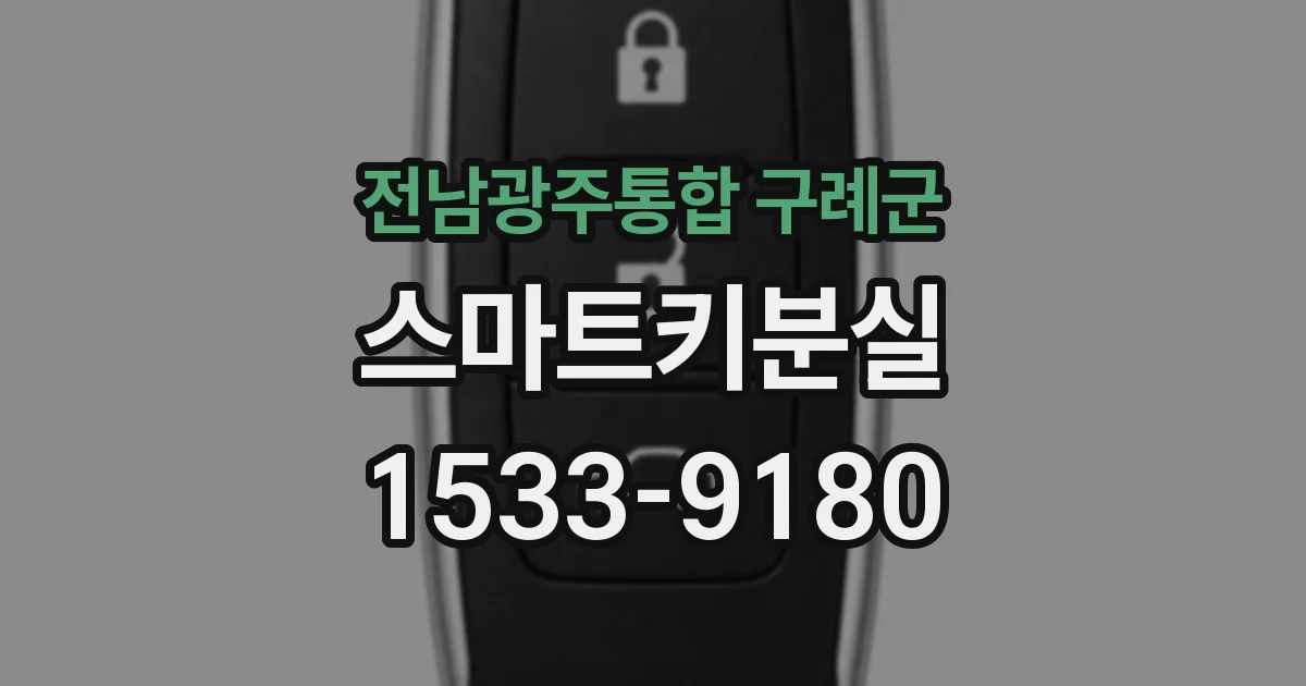 전남광주통합 구례군 스마트키분실
