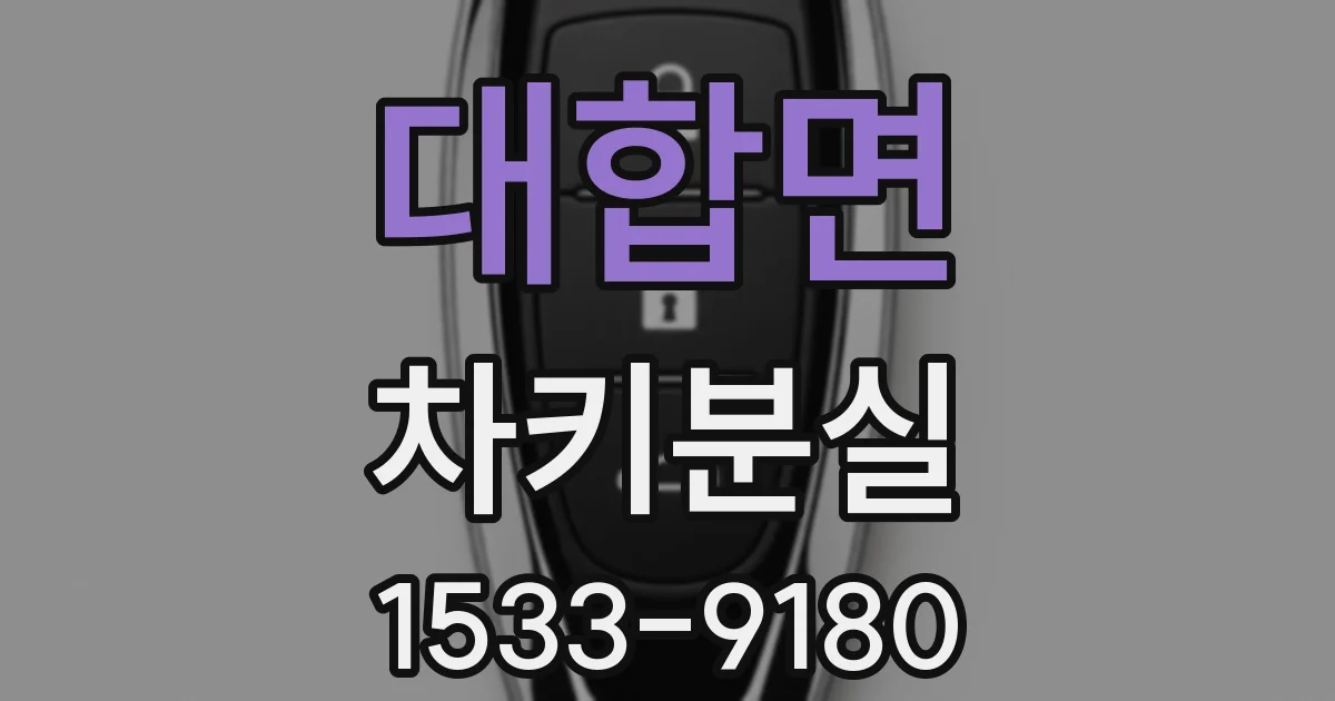 대합면 차키분실