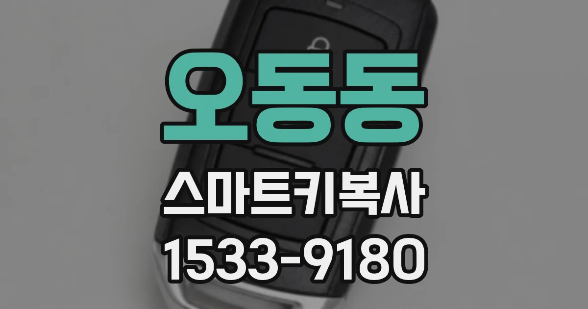 오동동 스마트키복사