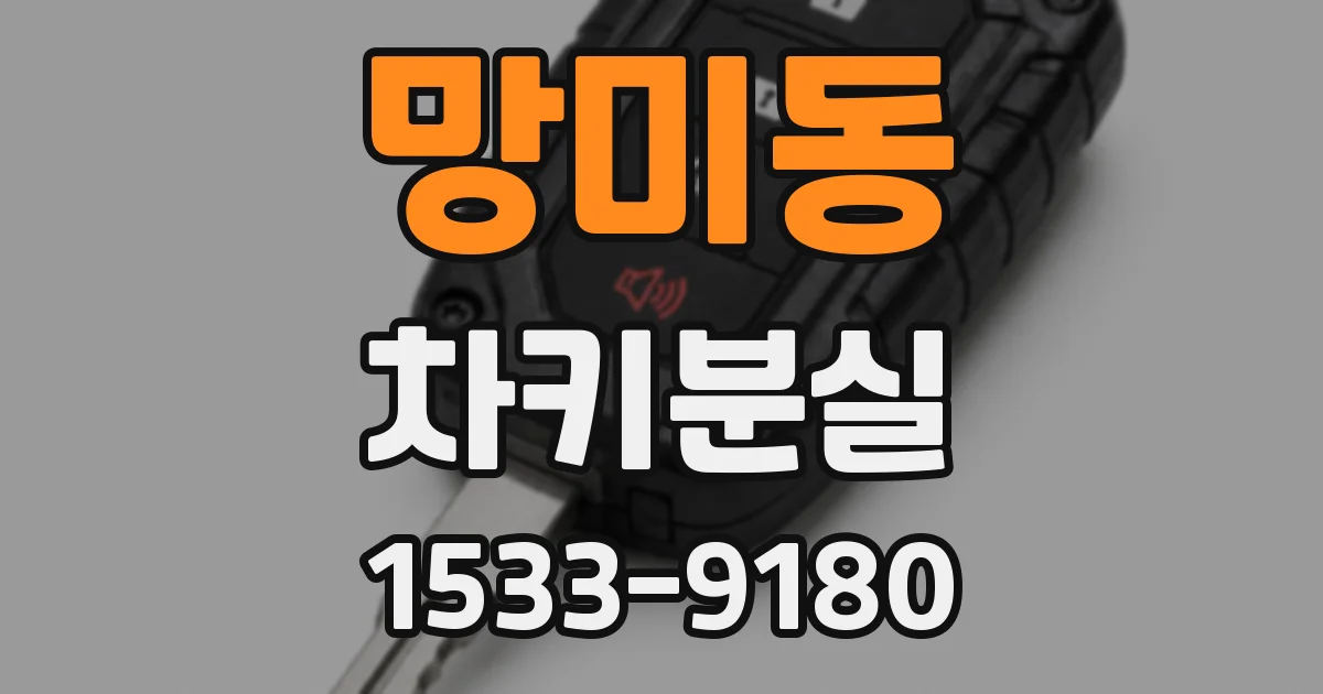 망미동 차키분실