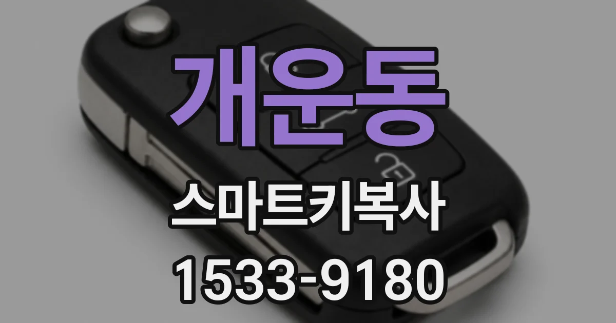 개운동 스마트키복사