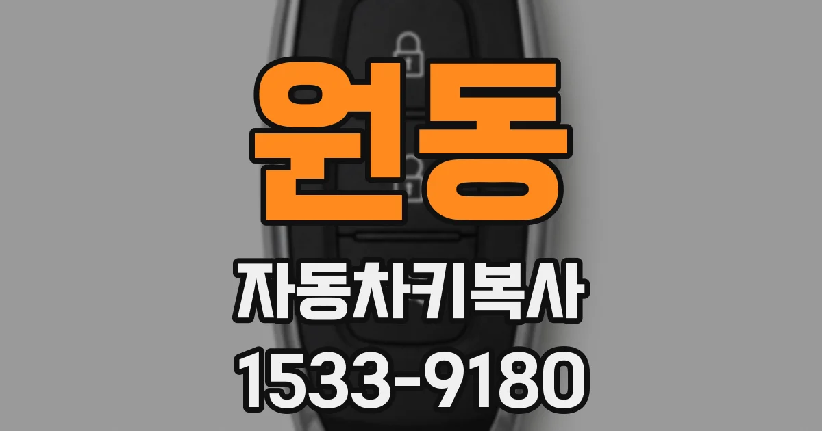 원동 자동차키복사