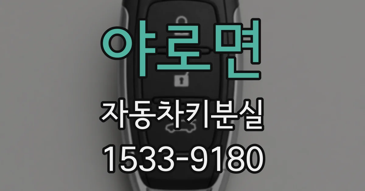 야로면 자동차키분실