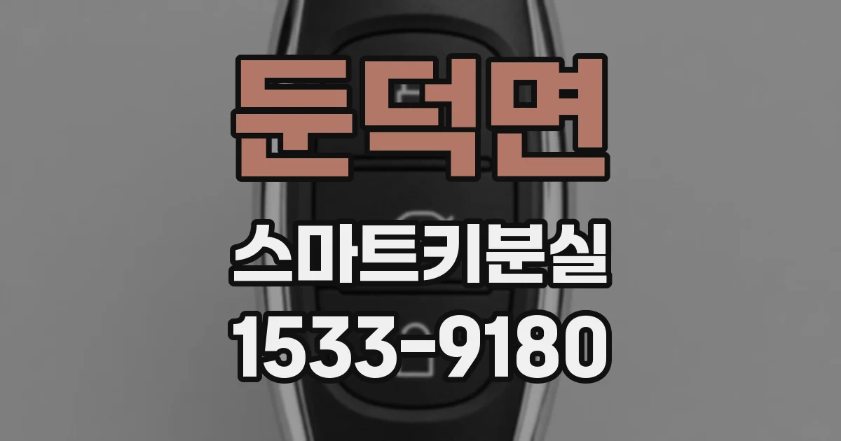 둔덕면 스마트키분실