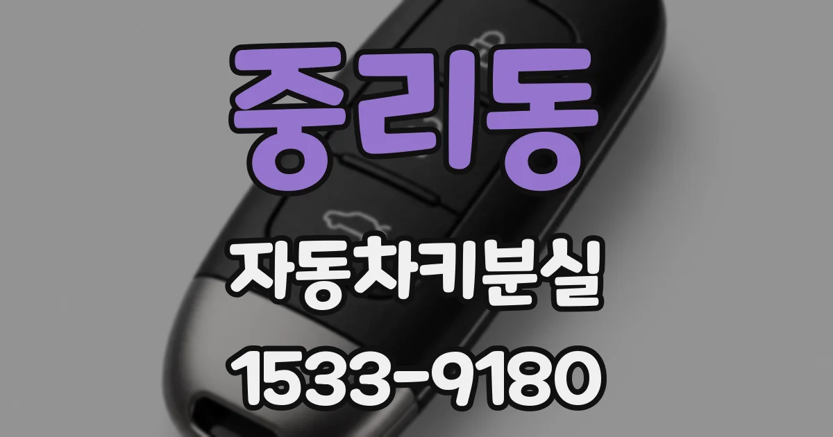 중리동 자동차키분실