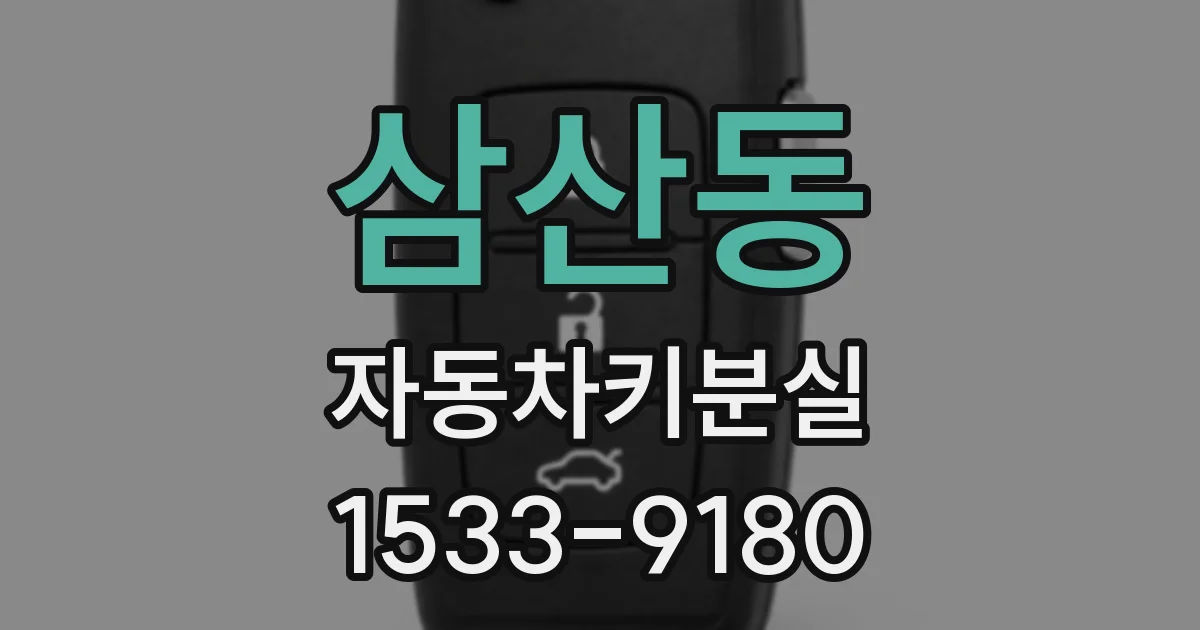 삼산동 자동차키분실