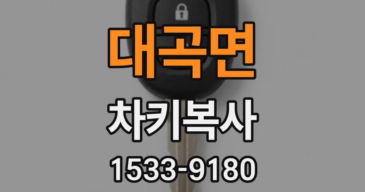 대곡면 차키복사