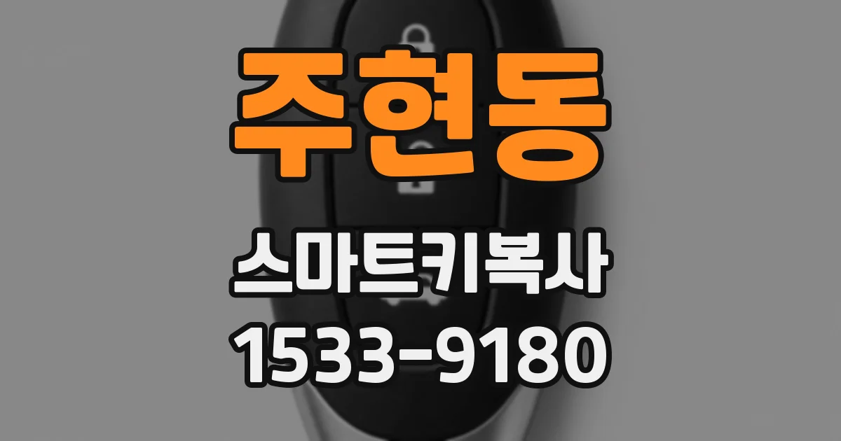 주현동 스마트키복사