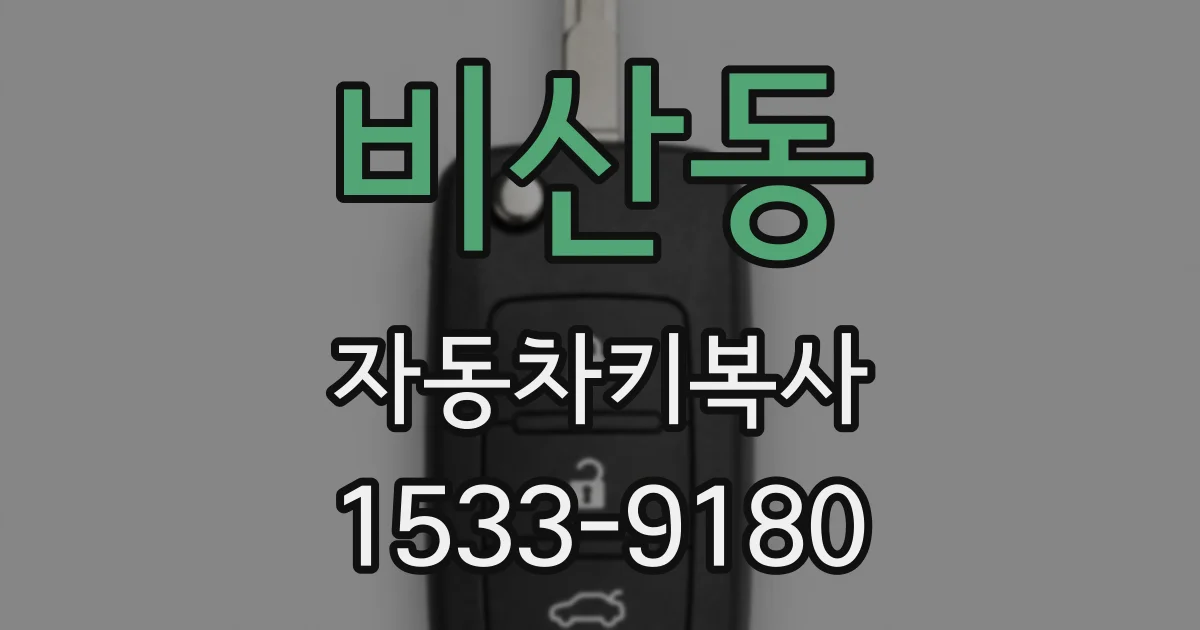 비산동 자동차키복사