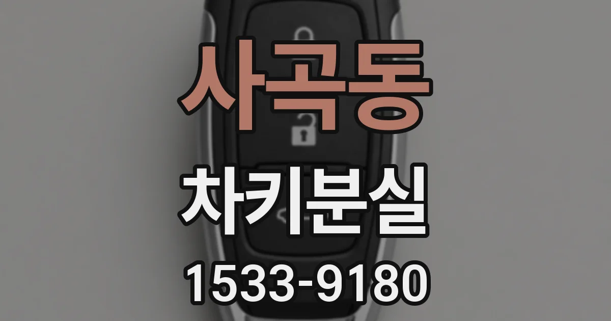 사곡동 차키분실