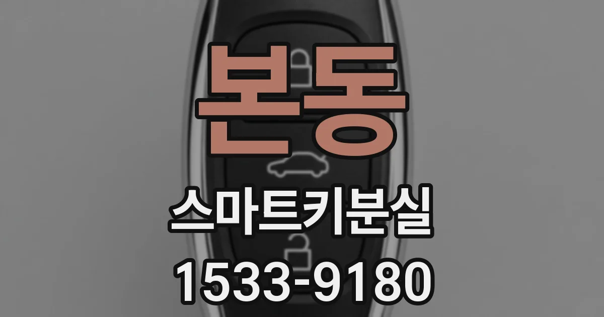 본동 스마트키분실