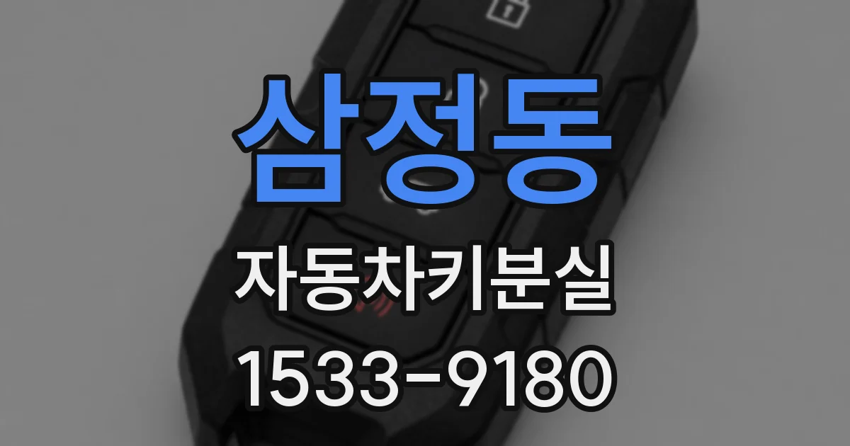 삼정동 자동차키분실