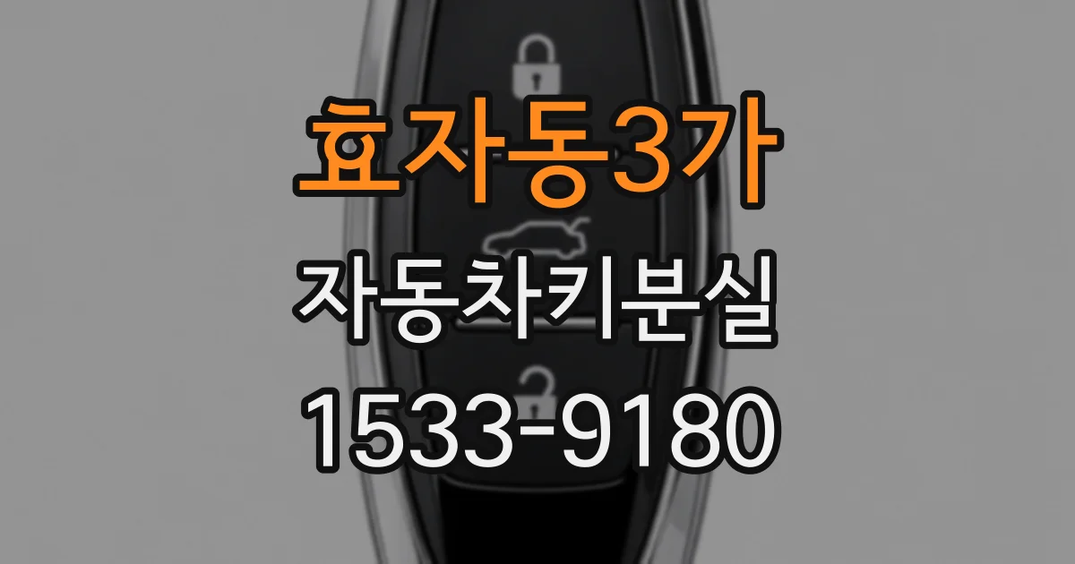 효자동3가 자동차키분실