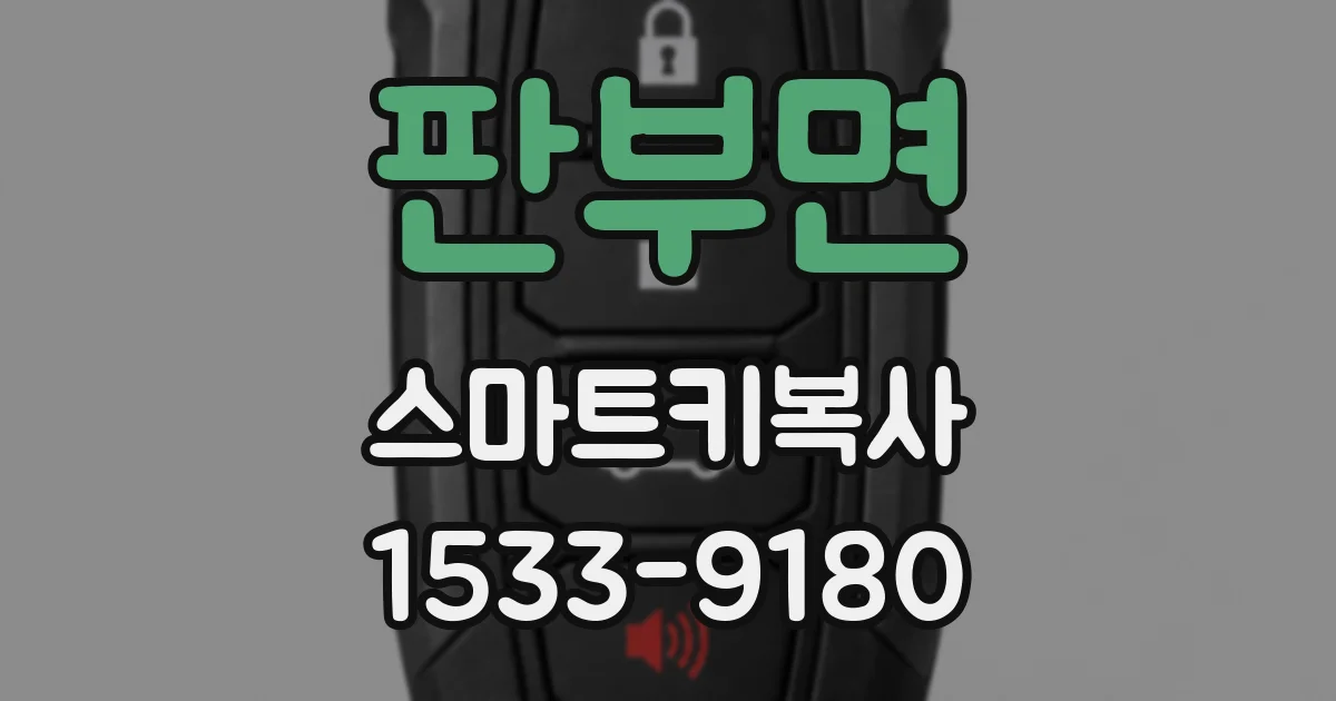 판부면 스마트키복사
