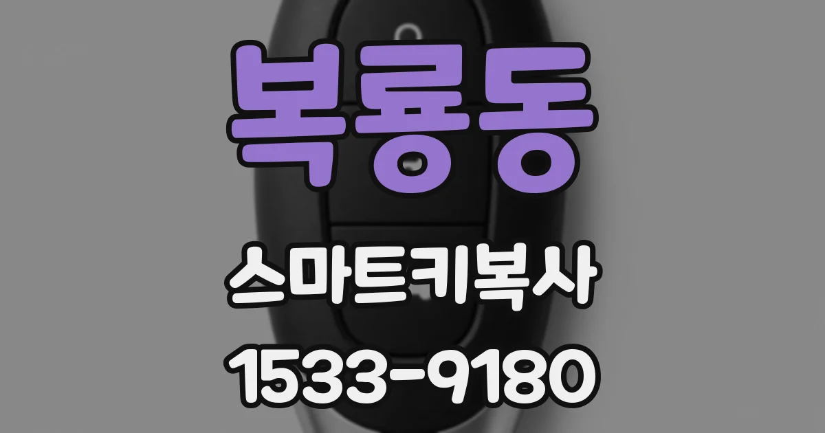복룡동 스마트키복사