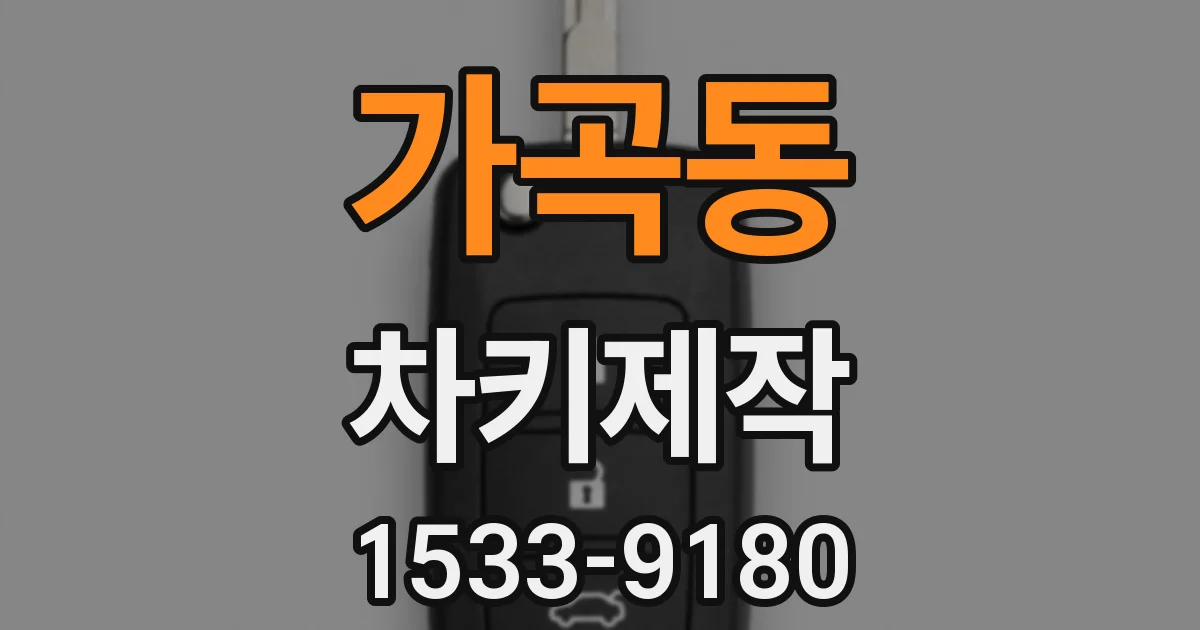 가곡동 차키제작