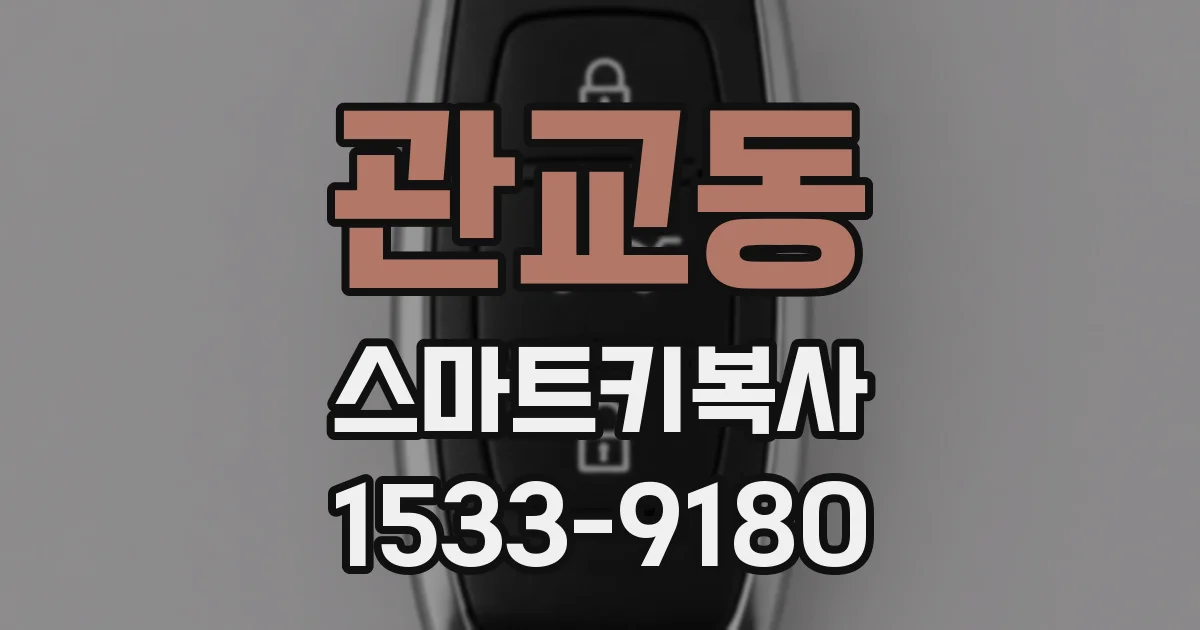 관교동 스마트키복사