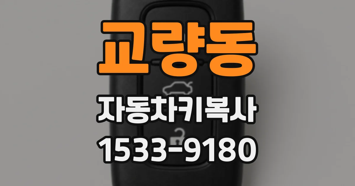 교량동 자동차키복사