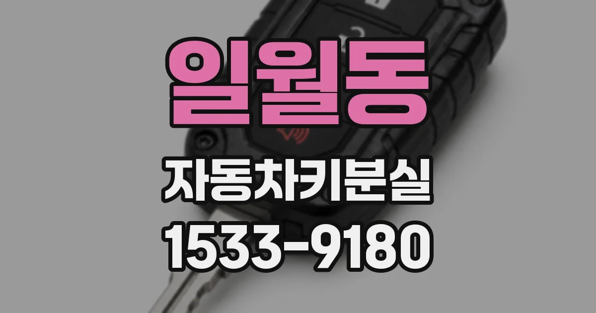 일월동 자동차키분실
