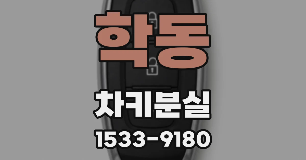 학동 차키분실