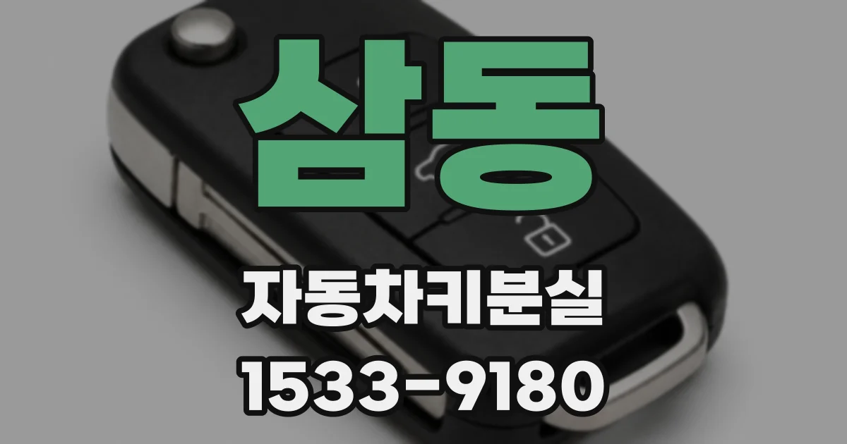 삼동 자동차키분실
