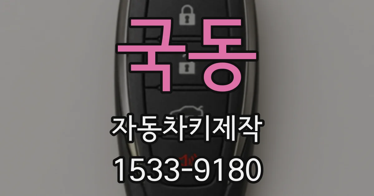 국동 자동차키제작