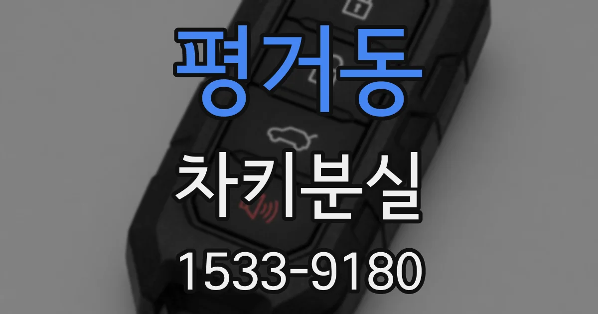 평거동 차키분실