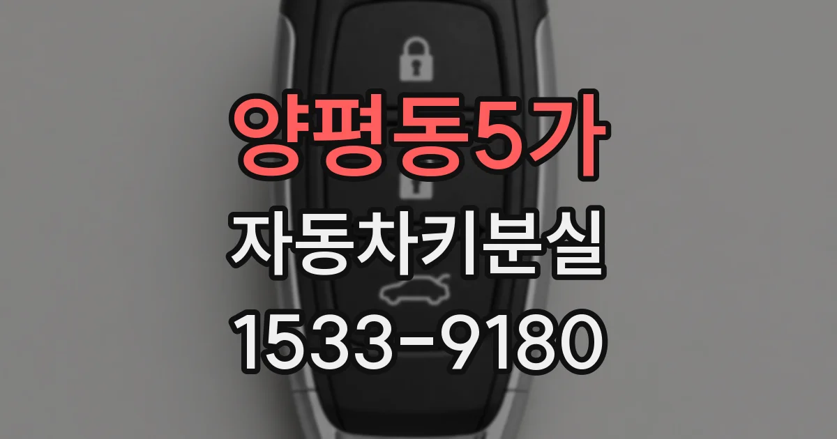 양평동5가 자동차키분실