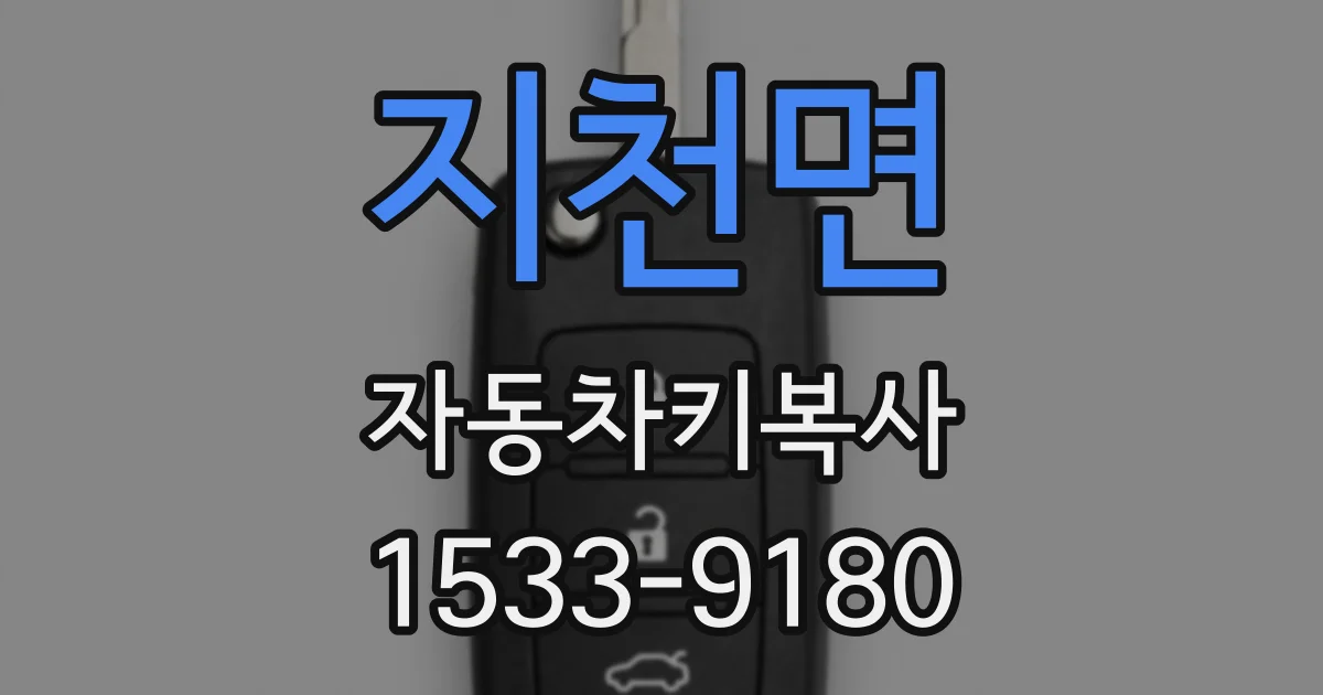 지천면 자동차키복사