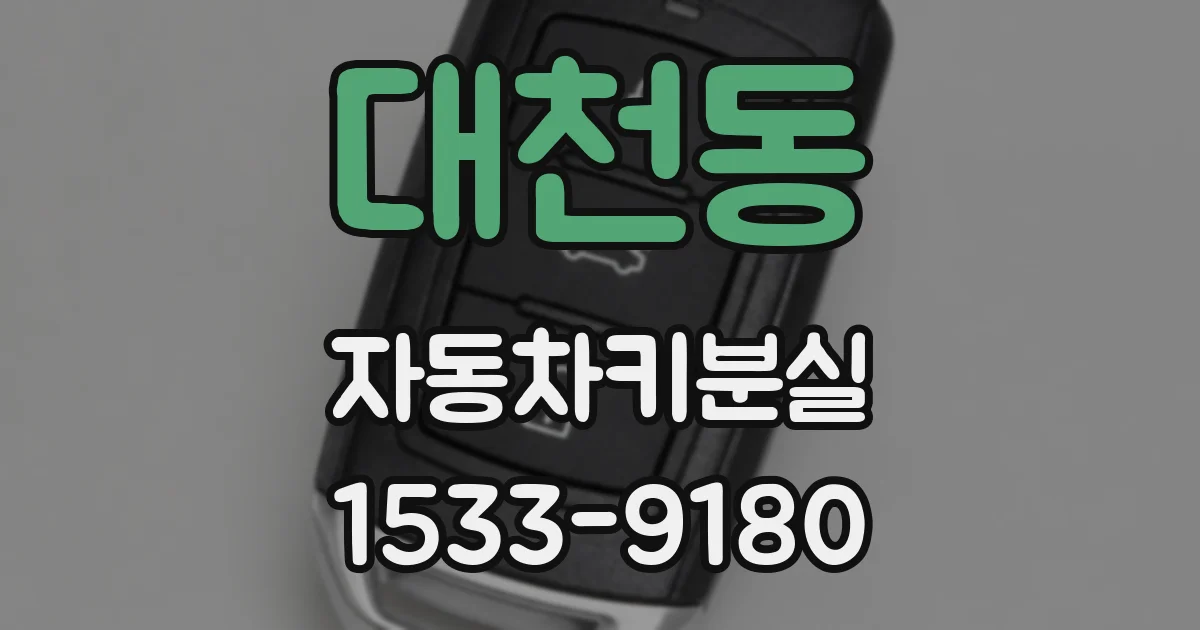 대천동 자동차키분실