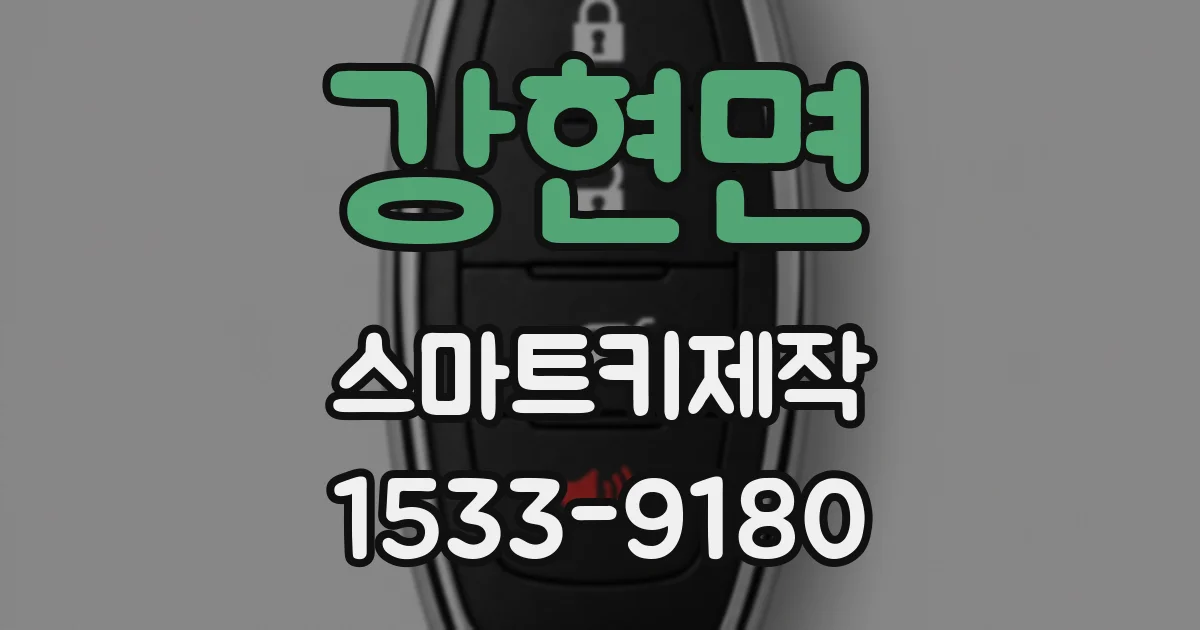 강현면 스마트키제작